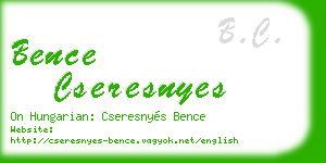 bence cseresnyes business card